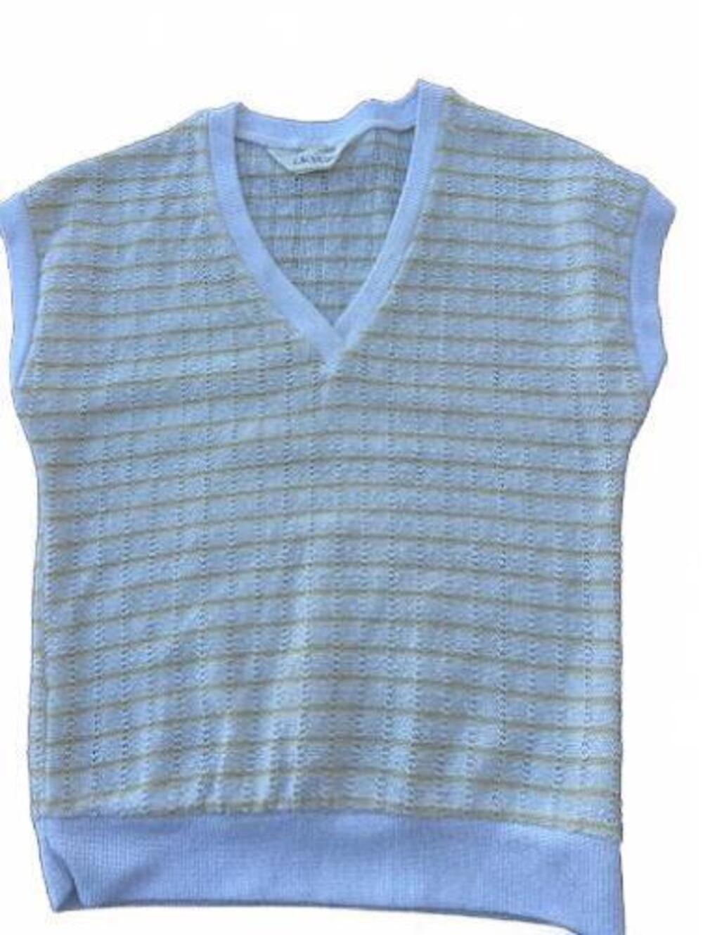Vintage Devon USA Yellow Stripe Sweater Vest M